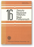 Zeszyty Naukowe Instytutu Nauk Politycznych, 16