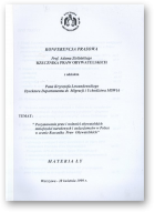 Konferencja prasowa Prof. Adama Zielińskiego Rzecznika Praw Obywatelskich