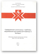 Грамадзянская супольнасць і праблемы нацыянальна-культурнай ідэнтыфікацыі ў Беларусі